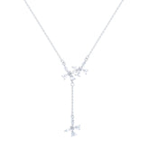 عصفور كريستال سلسلة فضة عيار 925 بتصميم علي شكل فراشات مرصعة بالزركون